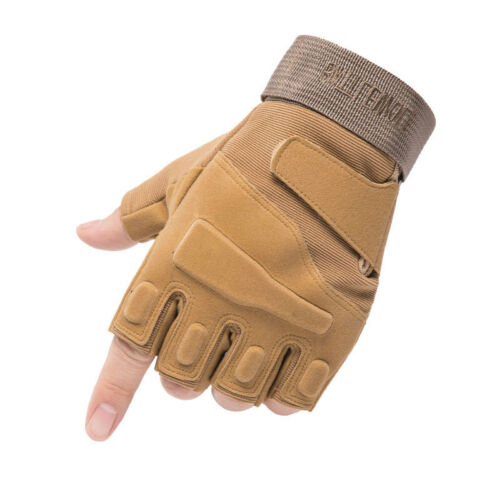 Tactical Gloves Men's Military SWAT Protective Armor Airsoft Shooting Fingerless - Picture 17 of 18