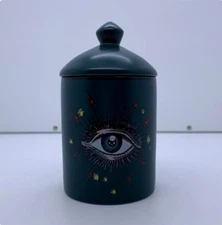 Forasetti Big Eyes Jar With Lids Ceramic Decorative Candle Holder Storage Box