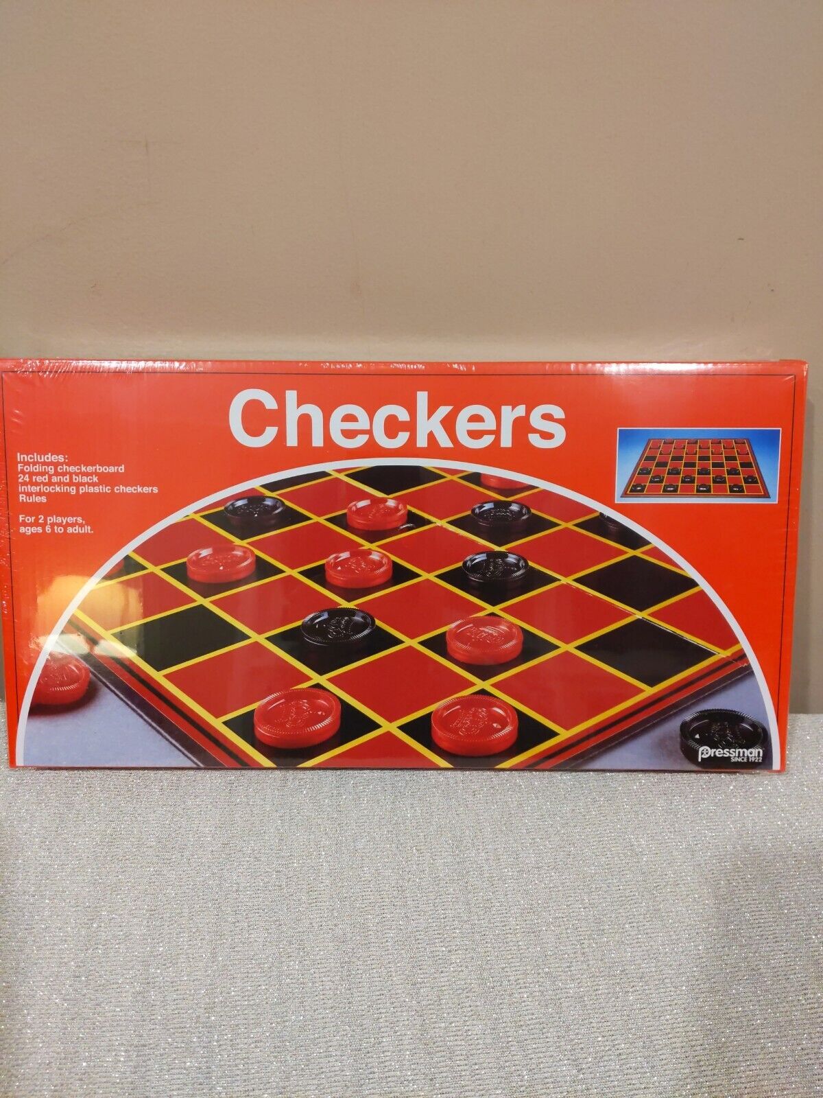 Pressman Checkers -- Classic Game With Folding Board and Interlocking  Checkers, 2 Players