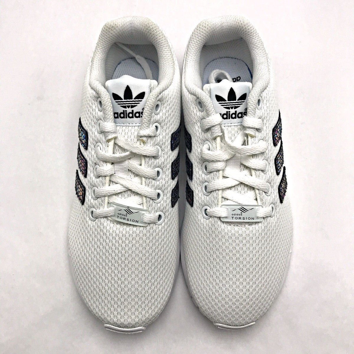 Adidas Originals ZX Flux Metallic Snake J White/Black Youth Adidas Originals ZX Flux Metallic Snake J White/Black Youth