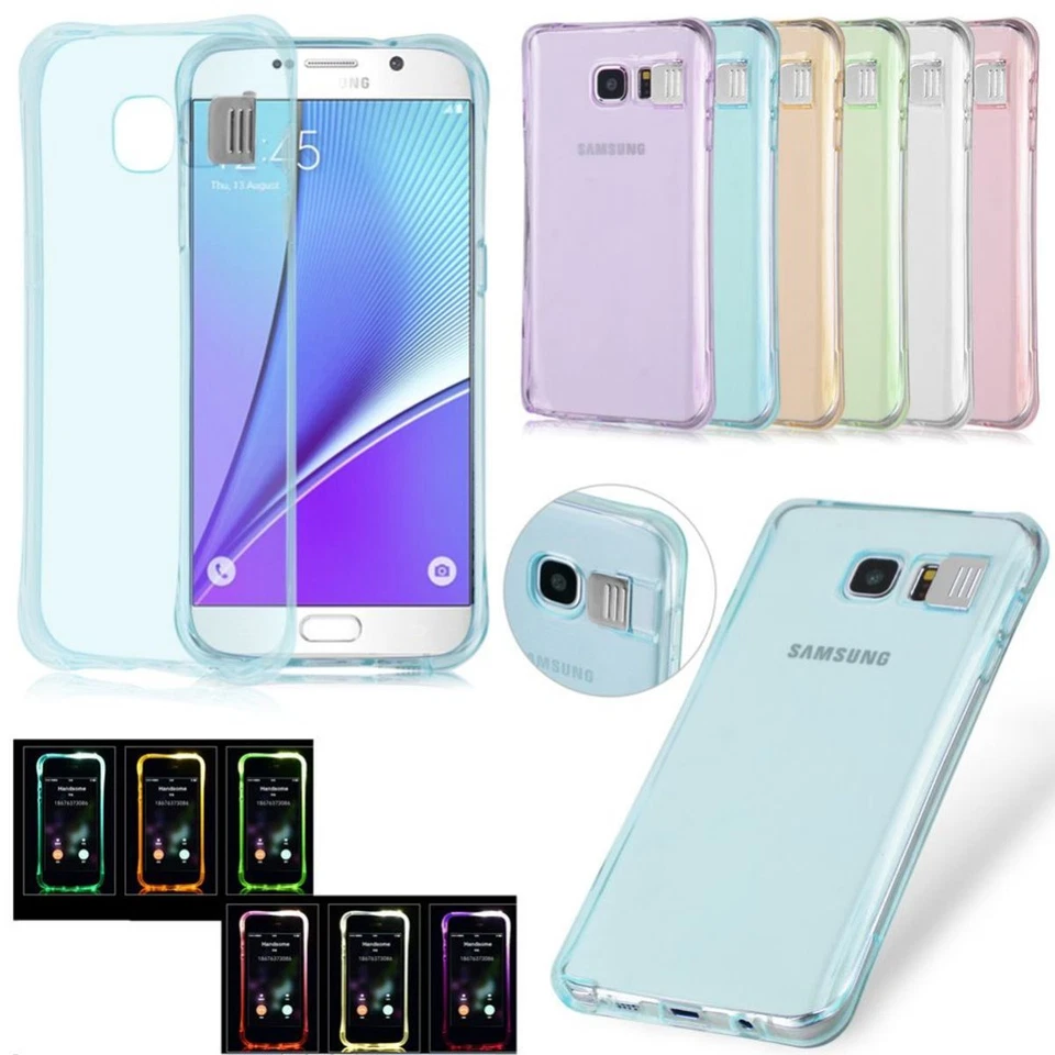 Handy Hülle LED Licht bei Anruf Case Cover Bumper Schutzhülle Etuis Schale Neu - Bild 1 von 1