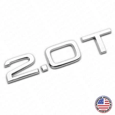 Rear Trunk Deck Lid 2.0T Turbo Nameplate Emblem Badge Chrome