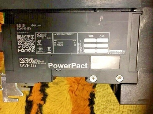 Square D PowerPact BDA34015Y Citcuit Breaker, 3 Pole, 15 Amp, New, no box - Picture 4 of 6
