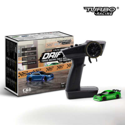 Turbo Racing C64 1:76 Drift Car - GREEN | eBay