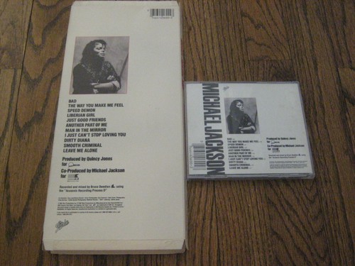 Michael Jackson Bad Cd with original longbox Mint Smooth Criminal Dirty Diana - Imagen 2 de 4