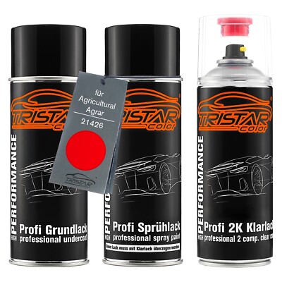 Autolack 2K Spraydosen Set für Agricultural Agrar 21426 Ridder Rood