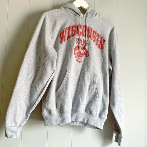 CHAMPION UW Badgers graues Kapuzenpullover Größe S