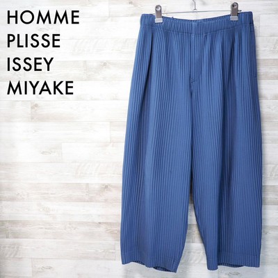 HOMME PLISSE 20SS プリーツワイドパンツ-Blue/2 HOMME PLISSE 20SS プリーツワイドパンツ-Blue/2
