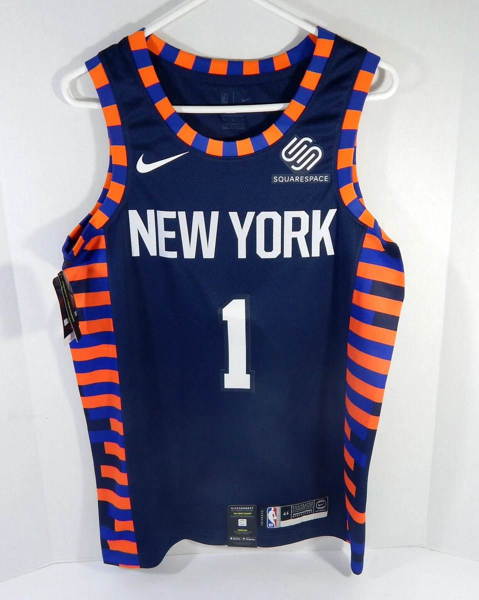 Mens New York Knicks Bobby Portis 1 Navy City Ed Jersey Swingman