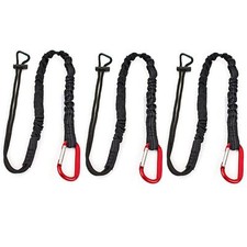 Spidergard SPTOOL02 3ft Tool Lanyard with Single Carabiner (Pack of 3, Black)