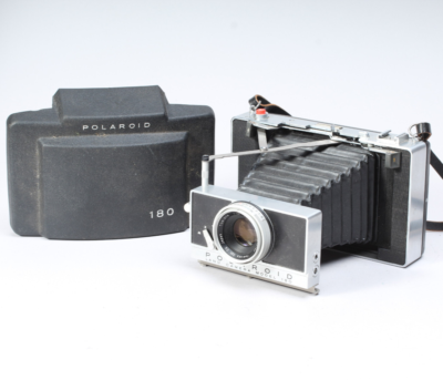 POLAROID LAND CAMERA 180 W 114MM TOMINON LENS FOR PARTS OR REPAIR