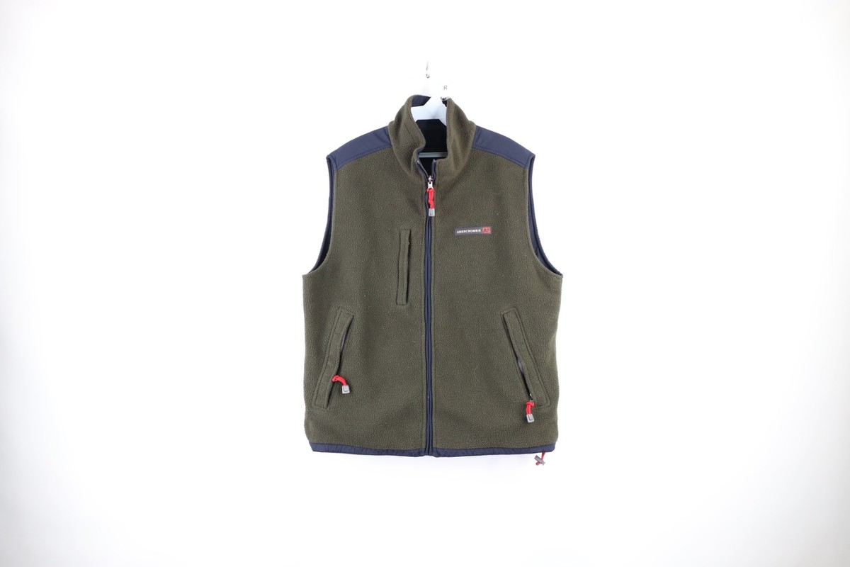 トップス 00's ABERCROMBIE & FITCH Reversible Vest Men's Abercrombie & Fitch Reversible Down Puffer Vest
