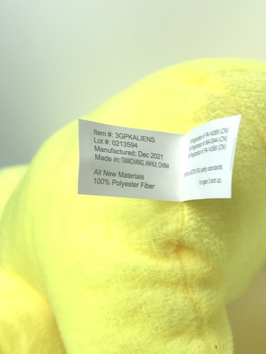 Punk Aliens Plush Bright Yellow Stuffed Animal Alien Spiked Hair New With Tag - Picture 9 of 12