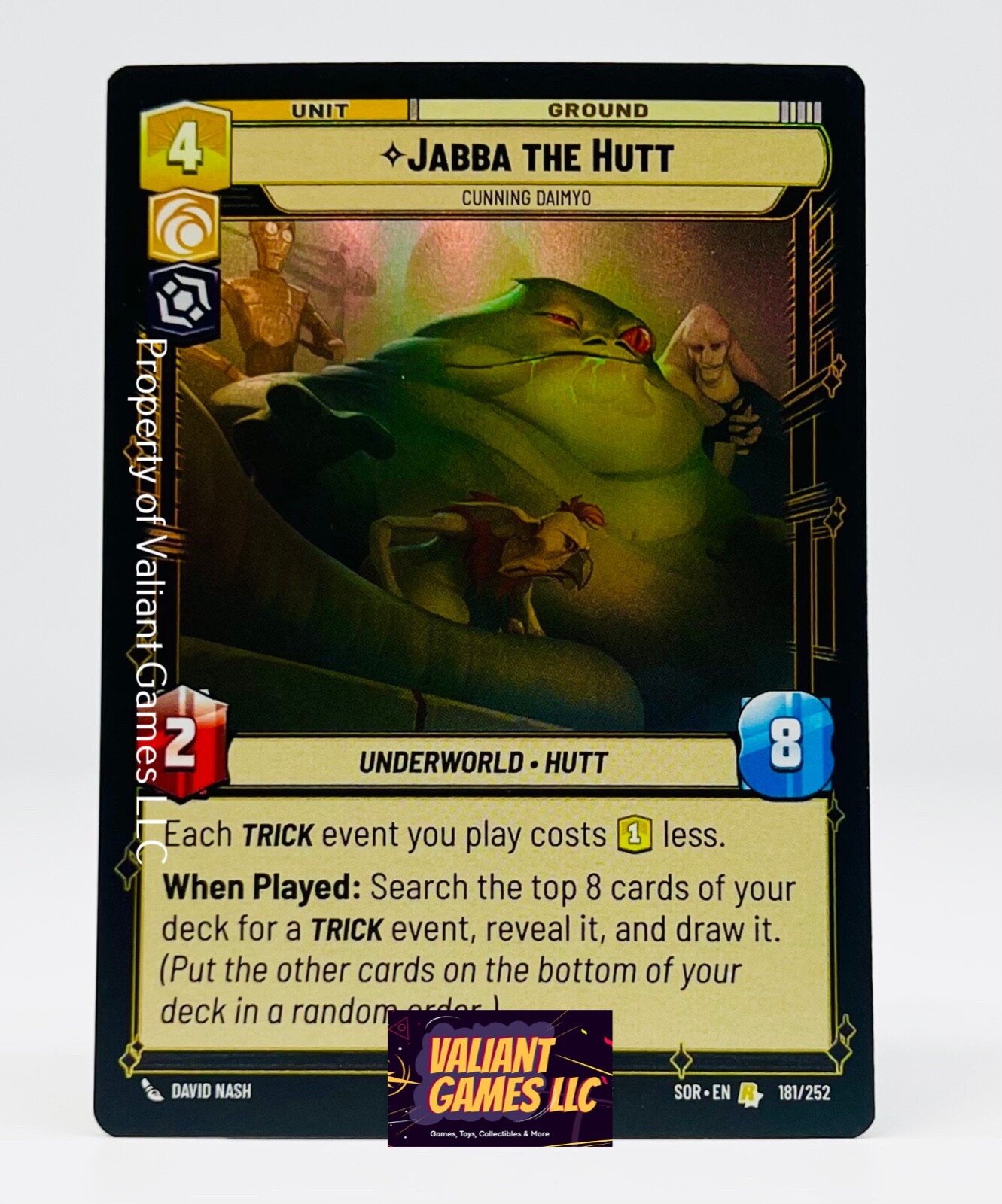 Star Wars Unlimited Jabba the Hutt #181 Foil Spark of Rebellion
