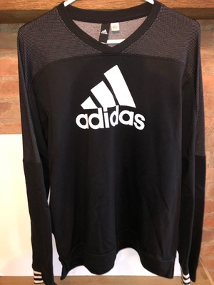 Adidas I Am Sport Recent Retro SWEATER Black With Big Adidas Logo Large L | eBay