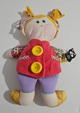 Playskool Dressy Bessy Doll Teaches Dressing Yourself Buttons Zipper Bow 2001