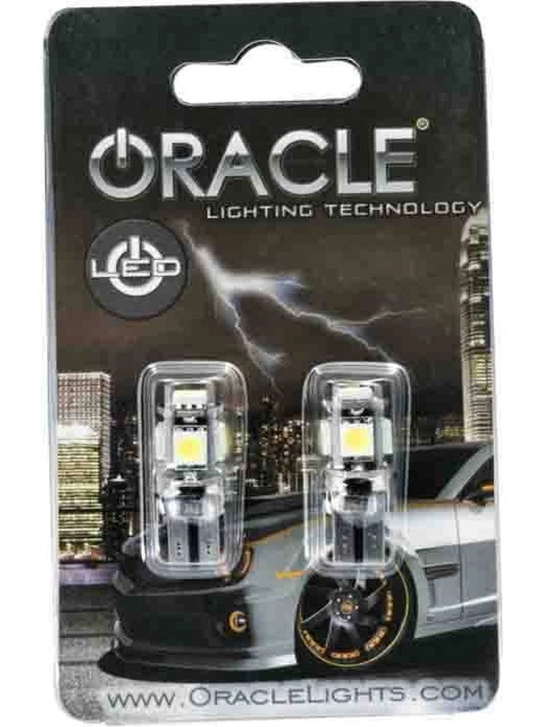 Oracle Lighting LED Light Bulb - 5 LED - White - T10 Style - Pair (4801-001) - Image 2 of 4