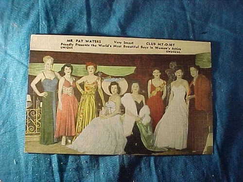 1940s CLUB MY O MY New Orleans DRAG QUEEN CLUB Photo POSTCARD