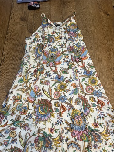Tommy Hilfiger Maxi Dress Floral Lined Pockets 100% Cotton, Women's Size M - Picture 3 of 12