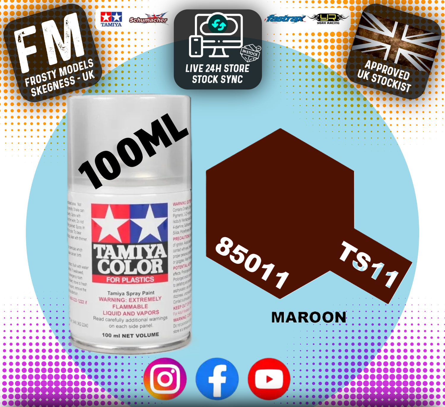 TAMIYA - TS SPRAY PAINT - Ts11 Maroon