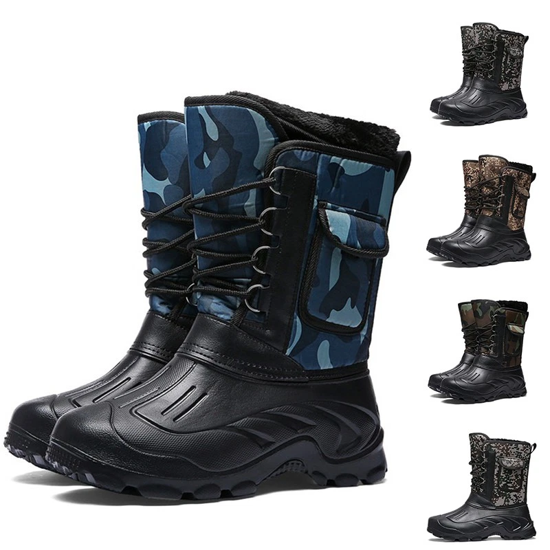 Fur Boots Wellingtons Snow Boots Mens Thermal Warm Size Mucker Winter Waterproof