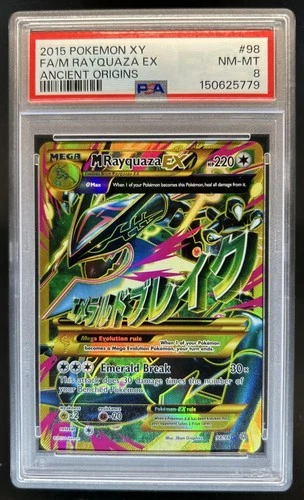 2015 Pokemon XY Ancient Origins Mega Rayquaza #98/98 PSA 8