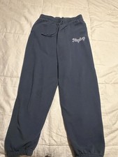 Playboy by PacSun Women's Blue Fleece Sweatpants S Drawstring Elastic Waist