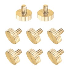 8-Pack Knurled Thumb Screws, M4x6mm Solid Brass Flat Head Knurled Bolts
