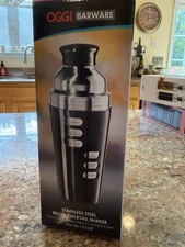 Oggi Stainless Steel Recipe Cocktail Shaker Mixer