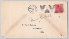 New York, NY Henry Perlish, 54 Riverside Drive envelope, 2c red stamp 1931