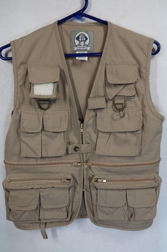 Uncle Milty Multi-Pocket Fishing Hunting Travel Vest Khaki Tan Size Medium - Picture 3 of 6