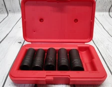 MATCO 1/2" DRIVE 5 PIECE METRIC/SAE 6 POINT THICK/THIN WALL IMPACT SOCKET SET
