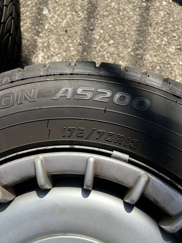 VW Golf 2 GTI Stahlfelgen 13 Zoll mit Allwetterreifen und Gutem Profil - Bild 3 von 4