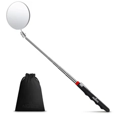 Nocry Heavy Duty Telescoping Inspection Mirror — 3.23 Inch round Mirror on a Sti