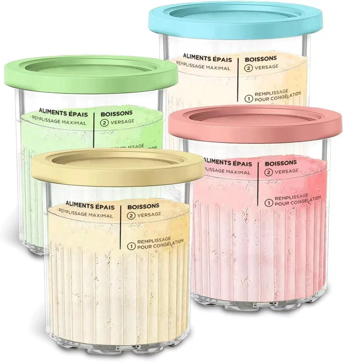 Premium 24 oz. Pint Containers for Ninja Creami Deluxe - 4 Pack | NC500, NC501
Opens in a new window