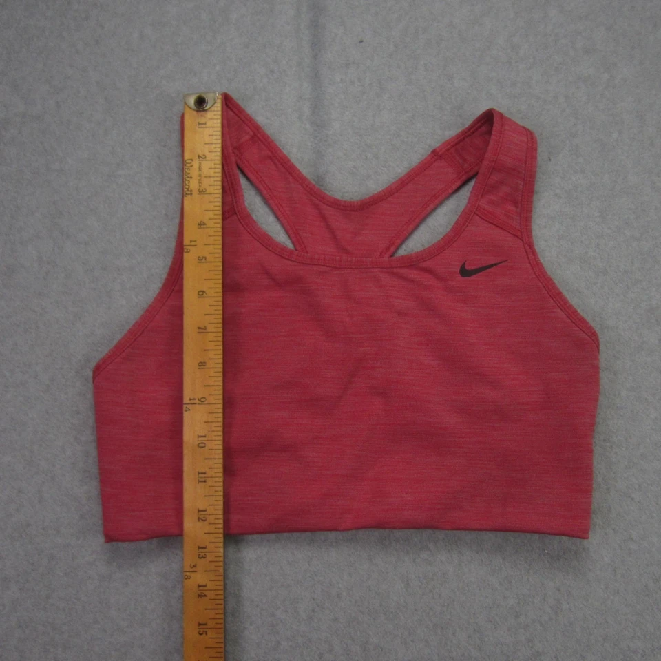 Sujetador deportivo Nike para mujer grande rojo rosa sin relleno Dri Fit espalda deportiva entrenamiento gimnasio Foto 2 de 4