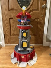 Paw Patrol Mighty Pups Tower With Figure And Vehicle HTF WORKS