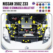 ZSPEC Stage 3 Dress-Up Fastener Kit for 350z ...