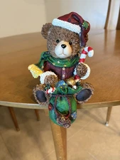 Teddy Bear Christmas Stocking Mantel Hook Hanger Large Heavy Badcock  Furniture