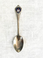 VINTAGE BERMUDA ENAMEL CREST SILVER PLATE SOUVENIR SPOON MADE IN USA