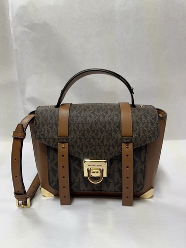 Borsa scuola Michael Kors Manhattan media manico superiore (marrone) - Foto 1 di 1