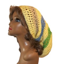 Dreadlock Hat, Large Slouch Cap, Crochet Slouchy Tam