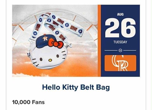 Houston Astros Hello Kitty Belt Bag 8/26/2025 SGA