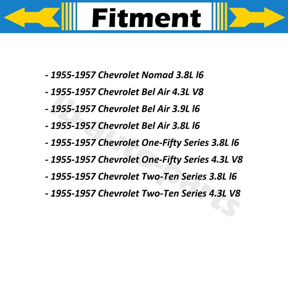 Montaje de motor 2x para Chevrolet Nomad 1955-1957 Chevrolet Bel Air 1955-1957 Foto 2 de 4