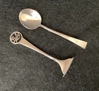 Antique  Pretty Spoon & Pusher Set. Pierced ‘Baby’ on Handle 1910-1920