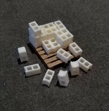 LMH Detail CONCRETE CINDER BLOCKS 16"x8"x8" Single Block CORNER 25 Pc w/ PALLET