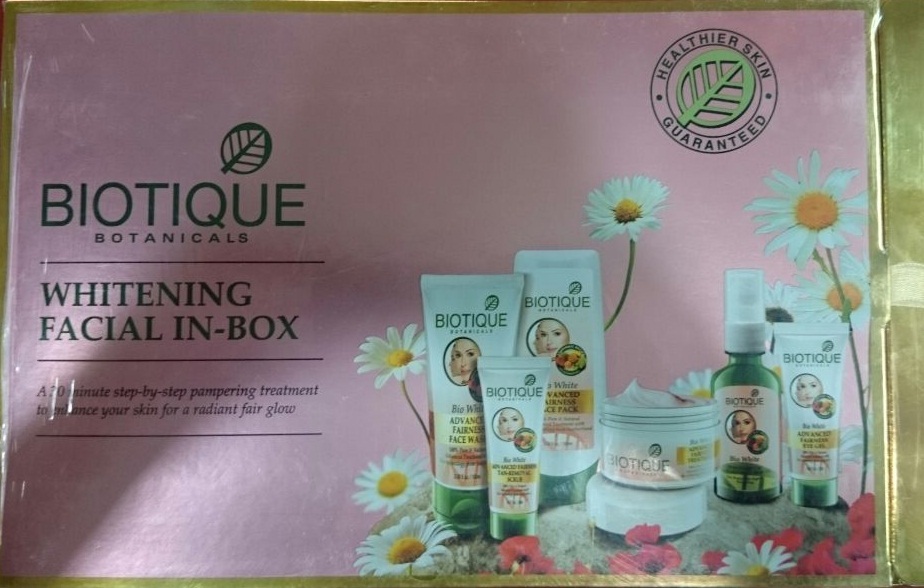 NEW BIOTIQUE BIO WHITENING FACIAL IN BOX TREATMENT FOR RADIANT GLOW & FAIR SKIN