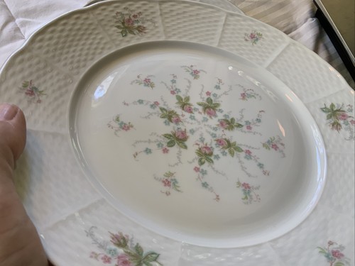 Set Of 4, TK Thun (Baum Bros) Rosebud Dinner Plate 10.25”, Czechoslovakia - Picture 5 of 7