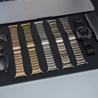 For Samsung Galaxy Watch Ultra 47mm Metal Stainless Steel Band Watch Chain  Strap