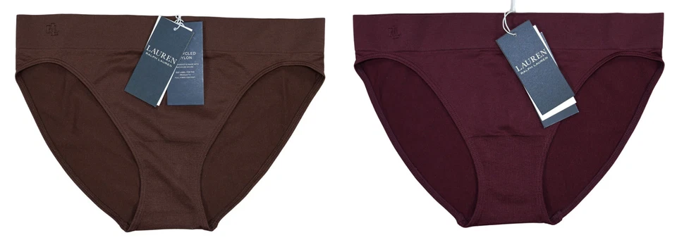 Ralph Lauren Jersey Elástico Sin Costuras Bikini Panty Mujer Ropa Interior Nuevo con Etiquetas